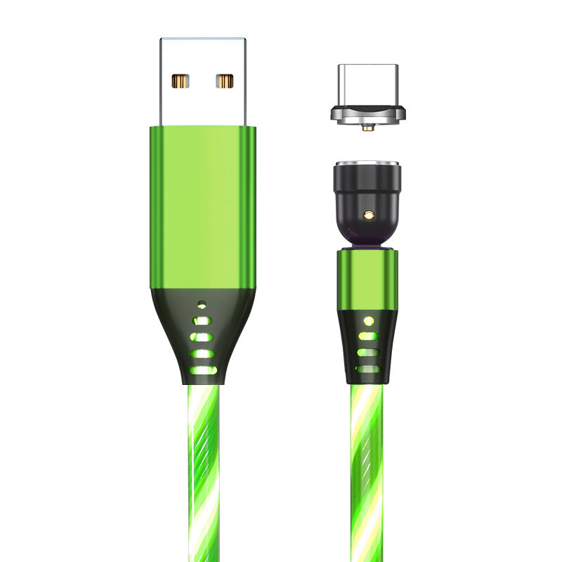 GlowHack™ RGB Magnetic Charging Cable – 540° Fast Snap Rotation (3-in-1 | 2m)