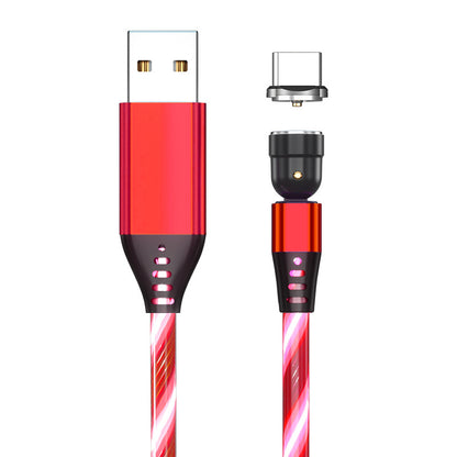 GlowHack™ RGB Magnetic Charging Cable – 540° Fast Snap Rotation (3-in-1 | 2m)
